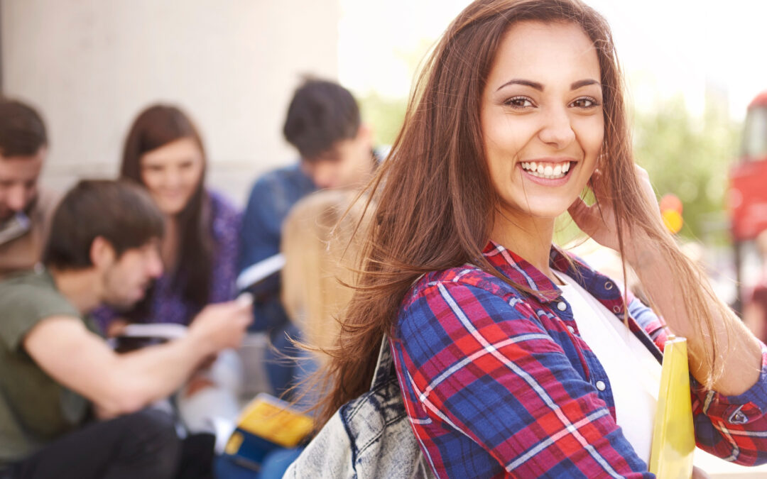 Estudiante feliz